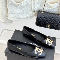 CHANE*|小香26M新品走秀金属大双C扣方头平底单鞋Chanel 走秀金属大双C单鞋小香系列走秀王炸 CHANE*|小香26M新品走秀金属大双C扣方头平底单鞋Chanel 走秀金属大双C单鞋小香系列走秀王炸
