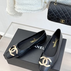 CHANE*|小香26M新品走秀金属大双C扣方头平底单鞋Chanel 走秀金属大双C单鞋小香系列走秀王炸 CHANE*|小香26M新品走秀金属大双C扣方头平底单鞋Chanel 走秀金属大双C单鞋小香系列走秀王炸