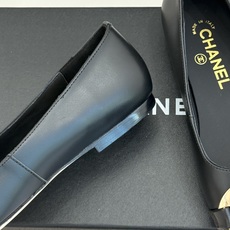 CHANE*|小香26M新品走秀金属大双C扣方头平底单鞋Chanel 走秀金属大双C单鞋小香系列走秀王炸 CHANE*|小香26M新品走秀金属大双C扣方头平底单鞋Chanel 走秀金属大双C单鞋小香系列走秀王炸