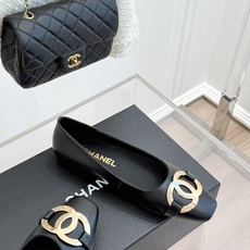 CHANE*|小香26M新品走秀金属大双C扣方头平底单鞋Chanel 走秀金属大双C单鞋小香系列走秀王炸 CHANE*|小香26M新品走秀金属大双C扣方头平底单鞋Chanel 走秀金属大双C单鞋小香系列走秀王炸