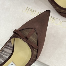Jimmy Choo/吉米周JC26WF新品蝴蝶结尖头平底高跟鞋单鞋吉米周春夏仙女本命鞋真丝网纱漾着朦胧 Jimmy Choo/吉米周JC26WF新品蝴蝶结尖头平底高跟鞋单鞋吉米周春夏仙女本命鞋真丝网纱漾着朦胧