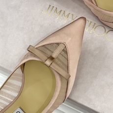 Jimmy Choo/吉米周JC26WF新品蝴蝶结尖头平底高跟鞋单鞋吉米周春夏仙女本命鞋真丝网纱漾着朦胧 Jimmy Choo/吉米周JC26WF新品蝴蝶结尖头平底高跟鞋单鞋吉米周春夏仙女本命鞋真丝网纱漾着朦胧