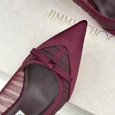 Jimmy Choo/吉米周JC26WF新品蝴蝶结尖头平底高跟鞋单鞋吉米周春夏仙女本命鞋真丝网纱漾着朦胧 Jimmy Choo/吉米周JC26WF新品蝴蝶结尖头平底高跟鞋单鞋吉米周春夏仙女本命鞋真丝网纱漾着朦胧