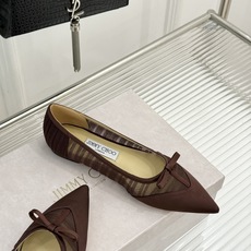 Jimmy Choo/吉米周JC26WF新品蝴蝶结尖头平底高跟鞋单鞋吉米周春夏仙女本命鞋真丝网纱漾着朦胧 Jimmy Choo/吉米周JC26WF新品蝴蝶结尖头平底高跟鞋单鞋吉米周春夏仙女本命鞋真丝网纱漾着朦胧