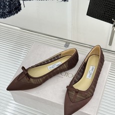 Jimmy Choo/吉米周JC26WF新品蝴蝶结尖头平底高跟鞋单鞋吉米周春夏仙女本命鞋真丝网纱漾着朦胧 Jimmy Choo/吉米周JC26WF新品蝴蝶结尖头平底高跟鞋单鞋吉米周春夏仙女本命鞋真丝网纱漾着朦胧