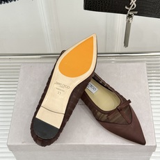 Jimmy Choo/吉米周JC26WF新品蝴蝶结尖头平底高跟鞋单鞋吉米周春夏仙女本命鞋真丝网纱漾着朦胧 Jimmy Choo/吉米周JC26WF新品蝴蝶结尖头平底高跟鞋单鞋吉米周春夏仙女本命鞋真丝网纱漾着朦胧