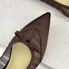 Jimmy Choo/吉米周JC26WF新品蝴蝶结尖头平底高跟鞋单鞋吉米周春夏仙女本命鞋真丝网纱漾着朦胧 Jimmy Choo/吉米周JC26WF新品蝴蝶结尖头平底高跟鞋单鞋吉米周春夏仙女本命鞋真丝网纱漾着朦胧