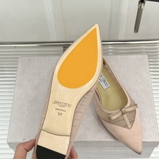 Jimmy Choo/吉米周JC26WF新品蝴蝶结尖头平底高跟鞋单鞋吉米周春夏仙女本命鞋真丝网纱漾着朦胧 Jimmy Choo/吉米周JC26WF新品蝴蝶结尖头平底高跟鞋单鞋吉米周春夏仙女本命鞋真丝网纱漾着朦胧