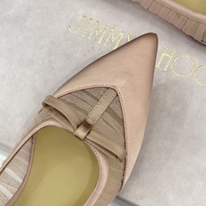 Jimmy Choo/吉米周JC26WF新品蝴蝶结尖头平底高跟鞋单鞋吉米周春夏仙女本命鞋真丝网纱漾着朦胧 Jimmy Choo/吉米周JC26WF新品蝴蝶结尖头平底高跟鞋单鞋吉米周春夏仙女本命鞋真丝网纱漾着朦胧