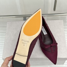 Jimmy Choo/吉米周JC26WF新品蝴蝶结尖头平底高跟鞋单鞋吉米周春夏仙女本命鞋真丝网纱漾着朦胧 Jimmy Choo/吉米周JC26WF新品蝴蝶结尖头平底高跟鞋单鞋吉米周春夏仙女本命鞋真丝网纱漾着朦胧
