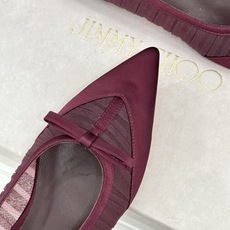 Jimmy Choo/吉米周JC26WF新品蝴蝶结尖头平底高跟鞋单鞋吉米周春夏仙女本命鞋真丝网纱漾着朦胧 Jimmy Choo/吉米周JC26WF新品蝴蝶结尖头平底高跟鞋单鞋吉米周春夏仙女本命鞋真丝网纱漾着朦胧