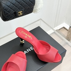 CHANE*|小香26A新品极简一字带金属双C跟高跟拖鞋一字带勾勒足尖利落线条金属双C鞋跟是灵魂所在细高 CHANE*|小香26A新品极简一字带金属双C跟高跟拖鞋一字带勾勒足尖利落线条金属双C鞋跟是灵魂所在细高