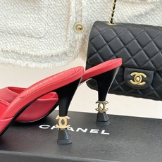 CHANE*|小香26A新品极简一字带金属双C跟高跟拖鞋一字带勾勒足尖利落线条金属双C鞋跟是灵魂所在细高 CHANE*|小香26A新品极简一字带金属双C跟高跟拖鞋一字带勾勒足尖利落线条金属双C鞋跟是灵魂所在细高