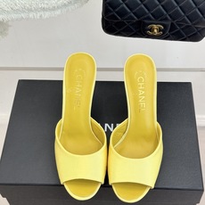 CHANE*|小香26A新品极简一字带金属双C跟高跟拖鞋一字带勾勒足尖利落线条金属双C鞋跟是灵魂所在细高 CHANE*|小香26A新品极简一字带金属双C跟高跟拖鞋一字带勾勒足尖利落线条金属双C鞋跟是灵魂所在细高