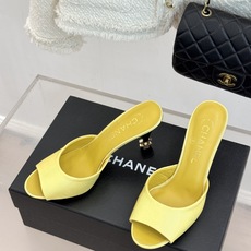 CHANE*|小香26A新品极简一字带金属双C跟高跟拖鞋一字带勾勒足尖利落线条金属双C鞋跟是灵魂所在细高 CHANE*|小香26A新品极简一字带金属双C跟高跟拖鞋一字带勾勒足尖利落线条金属双C鞋跟是灵魂所在细高