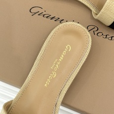Gianvito Rossi 26WF新品一字带蝴蝶结高跟拖鞋缎面蝴蝶结轻落足尖一字带勾勒纤细脚踝圆头剪 Gianvito Rossi 26WF新品一字带蝴蝶结高跟拖鞋缎面蝴蝶结轻落足尖一字带勾勒纤细脚踝圆头剪