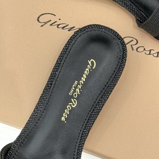 Gianvito Rossi 26WF新品一字带蝴蝶结高跟拖鞋缎面蝴蝶结轻落足尖一字带勾勒纤细脚踝圆头剪 Gianvito Rossi 26WF新品一字带蝴蝶结高跟拖鞋缎面蝴蝶结轻落足尖一字带勾勒纤细脚踝圆头剪