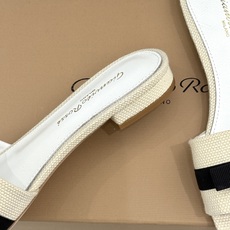 Gianvito Rossi 26WF新品一字带蝴蝶结高跟拖鞋缎面蝴蝶结轻落足尖一字带勾勒纤细脚踝圆头剪 Gianvito Rossi 26WF新品一字带蝴蝶结高跟拖鞋缎面蝴蝶结轻落足尖一字带勾勒纤细脚踝圆头剪