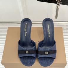 Gianvito Rossi 26WF新品一字带蝴蝶结平底拖鞋缎面蝴蝶结轻落足尖一字带勾勒纤细脚踝圆头剪 Gianvito Rossi 26WF新品一字带蝴蝶结平底拖鞋缎面蝴蝶结轻落足尖一字带勾勒纤细脚踝圆头剪