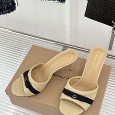 Gianvito Rossi 26WF新品一字带蝴蝶结平底拖鞋缎面蝴蝶结轻落足尖一字带勾勒纤细脚踝圆头剪 Gianvito Rossi 26WF新品一字带蝴蝶结平底拖鞋缎面蝴蝶结轻落足尖一字带勾勒纤细脚踝圆头剪