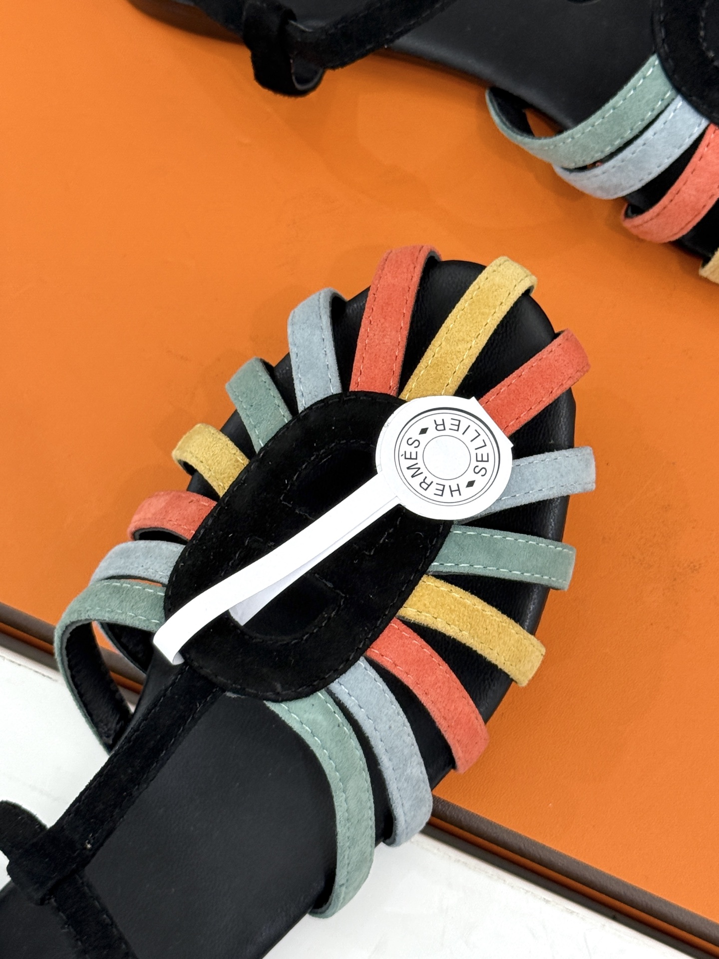 凉鞋 Hermès/爱马仕26WF新品镂空罗马猪笼猪鼻子拖鞋凉鞋罗马猪笼镂空太有腔调标志性猪鼻扣辨识度拉