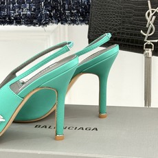 Balenciaga x Manolo Blahnik联盟款26WF新品水晶叶真丝高跟拖鞋凉鞋巴黎世家联 Balenciaga x Manolo Blahnik联盟款26WF新品水晶叶真丝高跟拖鞋凉鞋巴黎世家联