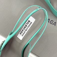 Balenciaga x Manolo Blahnik联盟款26WF新品水晶叶真丝高跟拖鞋凉鞋巴黎世家联 Balenciaga x Manolo Blahnik联盟款26WF新品水晶叶真丝高跟拖鞋凉鞋巴黎世家联