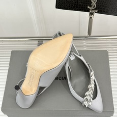 Balenciaga x Manolo Blahnik联盟款26WF新品水晶叶真丝高跟拖鞋凉鞋巴黎世家联 Balenciaga x Manolo Blahnik联盟款26WF新品水晶叶真丝高跟拖鞋凉鞋巴黎世家联