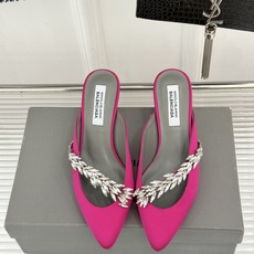 Balenciaga x Manolo Blahnik联盟款26WF新品水晶叶真丝高跟拖鞋凉鞋巴黎世家联 Balenciaga x Manolo Blahnik联盟款26WF新品水晶叶真丝高跟拖鞋凉鞋巴黎世家联
