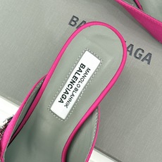 Balenciaga x Manolo Blahnik联盟款26WF新品水晶叶真丝高跟拖鞋凉鞋巴黎世家联 Balenciaga x Manolo Blahnik联盟款26WF新品水晶叶真丝高跟拖鞋凉鞋巴黎世家联