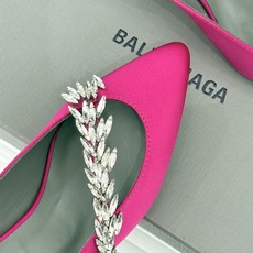 Balenciaga x Manolo Blahnik联盟款26WF新品水晶叶真丝高跟拖鞋凉鞋巴黎世家联 Balenciaga x Manolo Blahnik联盟款26WF新品水晶叶真丝高跟拖鞋凉鞋巴黎世家联