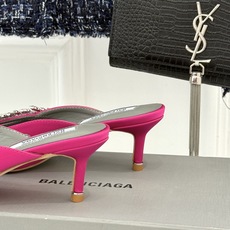 Balenciaga x Manolo Blahnik联盟款26WF新品水晶叶真丝高跟拖鞋凉鞋巴黎世家联 Balenciaga x Manolo Blahnik联盟款26WF新品水晶叶真丝高跟拖鞋凉鞋巴黎世家联