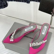 Balenciaga x Manolo Blahnik联盟款26WF新品水晶叶真丝高跟拖鞋凉鞋巴黎世家联 Balenciaga x Manolo Blahnik联盟款26WF新品水晶叶真丝高跟拖鞋凉鞋巴黎世家联