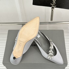 Balenciaga x Manolo Blahnik联盟款26WF新品水晶叶真丝高跟拖鞋凉鞋巴黎世家联 Balenciaga x Manolo Blahnik联盟款26WF新品水晶叶真丝高跟拖鞋凉鞋巴黎世家联