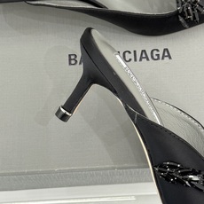 Balenciaga x Manolo Blahnik联盟款26WF新品水晶叶真丝高跟拖鞋凉鞋巴黎世家联 Balenciaga x Manolo Blahnik联盟款26WF新品水晶叶真丝高跟拖鞋凉鞋巴黎世家联