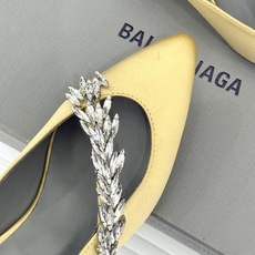 Balenciaga x Manolo Blahnik联盟款26WF新品水晶叶真丝高跟拖鞋凉鞋巴黎世家联 Balenciaga x Manolo Blahnik联盟款26WF新品水晶叶真丝高跟拖鞋凉鞋巴黎世家联