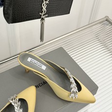 Balenciaga x Manolo Blahnik联盟款26WF新品水晶叶真丝高跟拖鞋凉鞋巴黎世家联 Balenciaga x Manolo Blahnik联盟款26WF新品水晶叶真丝高跟拖鞋凉鞋巴黎世家联