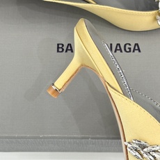 Balenciaga x Manolo Blahnik联盟款26WF新品水晶叶真丝高跟拖鞋凉鞋巴黎世家联 Balenciaga x Manolo Blahnik联盟款26WF新品水晶叶真丝高跟拖鞋凉鞋巴黎世家联