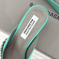 Balenciaga x Manolo Blahnik联盟款26WF新品水晶叶真丝高跟拖鞋凉鞋巴黎世家联 Balenciaga x Manolo Blahnik联盟款26WF新品水晶叶真丝高跟拖鞋凉鞋巴黎世家联
