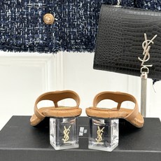Saint Laurent /圣罗兰26WF新品透明跟夹脚粗跟方头人字拖鞋方头夹脚勾勒纤细脚型透明粗跟隐 Saint Laurent /圣罗兰26WF新品透明跟夹脚粗跟方头人字拖鞋方头夹脚勾勒纤细脚型透明粗跟隐