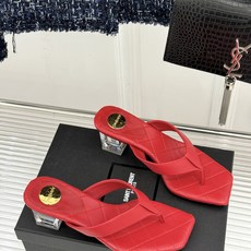 Saint Laurent /圣罗兰26WF新品透明跟夹脚粗跟方头人字拖鞋方头夹脚勾勒纤细脚型透明粗跟隐 Saint Laurent /圣罗兰26WF新品透明跟夹脚粗跟方头人字拖鞋方头夹脚勾勒纤细脚型透明粗跟隐