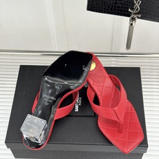 Saint Laurent /圣罗兰26WF新品透明跟夹脚粗跟方头人字拖鞋方头夹脚勾勒纤细脚型透明粗跟隐 Saint Laurent /圣罗兰26WF新品透明跟夹脚粗跟方头人字拖鞋方头夹脚勾勒纤细脚型透明粗跟隐