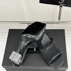 Saint Laurent /圣罗兰26WF新品一字带网面透明跟方头粗跟拖鞋织网纱透出清透呼吸感一字带利 Saint Laurent /圣罗兰26WF新品一字带网面透明跟方头粗跟拖鞋织网纱透出清透呼吸感一字带利