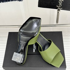 Saint Laurent /圣罗兰26WF新品一字带透明跟方头粗跟拖鞋方头廓形利落又高级透明粗跟稳当显 Saint Laurent /圣罗兰26WF新品一字带透明跟方头粗跟拖鞋方头廓形利落又高级透明粗跟稳当显