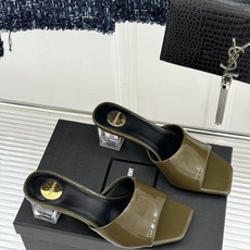 Saint Laurent /圣罗兰26WF新品一字带透明跟方头粗跟拖鞋方头廓形利落又高级透明粗跟稳当显 Saint Laurent /圣罗兰26WF新品一字带透明跟方头粗跟拖鞋方头廓形利落又高级透明粗跟稳当显