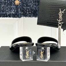 Saint Laurent /圣罗兰26WF新品一字带透明跟方头粗跟拖鞋方头廓形利落又高级透明粗跟稳当显 Saint Laurent /圣罗兰26WF新品一字带透明跟方头粗跟拖鞋方头廓形利落又高级透明粗跟稳当显