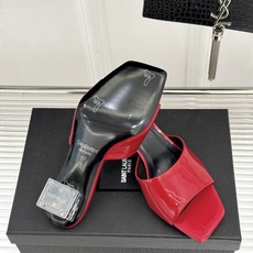 Saint Laurent /圣罗兰26WF新品一字带透明跟方头粗跟拖鞋方头廓形利落又高级透明粗跟稳当显 Saint Laurent /圣罗兰26WF新品一字带透明跟方头粗跟拖鞋方头廓形利落又高级透明粗跟稳当显