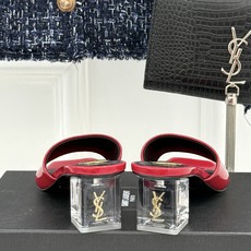 Saint Laurent /圣罗兰26WF新品一字带透明跟方头粗跟拖鞋方头廓形利落又高级透明粗跟稳当显 Saint Laurent /圣罗兰26WF新品一字带透明跟方头粗跟拖鞋方头廓形利落又高级透明粗跟稳当显
