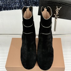 Gianvito Rossi 26WF秋冬新品圆头复古拼接粗跟短靴长靴复古圆头复刻经典感异材拼接质感出众 Gianvito Rossi 26WF秋冬新品圆头复古拼接粗跟短靴长靴复古圆头复刻经典感异材拼接质感出众