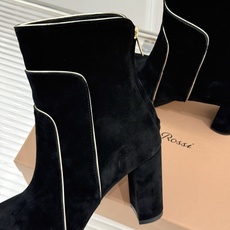 Gianvito Rossi 26WF秋冬新品圆头复古拼接粗跟短靴长靴复古圆头复刻经典感异材拼接质感出众 Gianvito Rossi 26WF秋冬新品圆头复古拼接粗跟短靴长靴复古圆头复刻经典感异材拼接质感出众